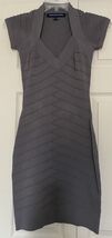 French Connection Knit Cap Sleeve Bandage Bodycon Dress Gray 2 - $26.72