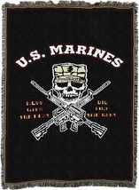 Pur Country Weavers Us Marine Corps - Mess With The Best Blanket - Gift Military - £58.21 GBP