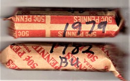 Lincoln Pennies Coin 2 Rolls 1979 (40 pennies) &amp; 1982 (46 pennies) - $3.50