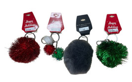 Happy Holidays Christmas Pompon for bags SET - £11.67 GBP