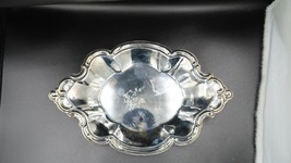 Vtg International Silver Co IS.CO Silver-plated Oval Tray/Nut Dish w/Sticker - £6.14 GBP