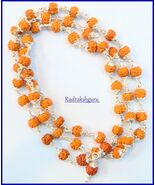 Rudraksha Mala in Pure Silver - 54+1 beads - 6 mm - $175.51 CAD