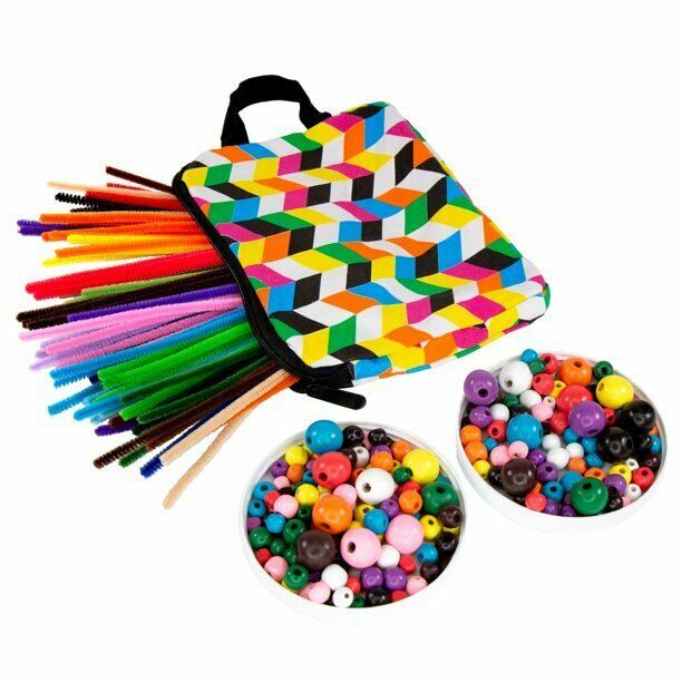Smarts & Crafts Fuzzy Sticks and Wood Beads Craft Kit (241 Pieces) (LOC GRM1) Item image 4