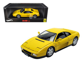 1989 Ferrari 348 TB Yellow Elite Edition 1/18 Diecast Car Model by Hot Wheels - $120.49