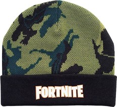 FORTNITE Emotes Camo Beanie, Kids, One Size, Green, Official Merchandise - £20.00 GBP