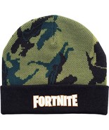 FORTNITE Emotes Camo Beanie, Kids, One Size, Green, Official Merchandise - £19.85 GBP