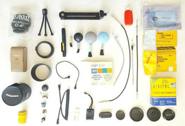 Mixed Lot Camera Accessories-Cap Sync Cord Tri Pod Filter Case Bracket C... - €48,72 EUR