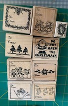 Stampin up Christmas Gift Tags Rubber Stamp Set - £10.93 GBP