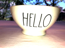Rae Dunn HELLO Bowl Cereal Ice Cream General Purpose 5 3/4&quot; - £10.38 GBP