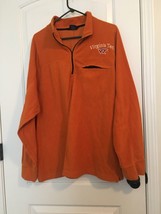 Virginia Tech Hokies Men&#39;s XL Orange Pullover Fleece Jacket 1/4 Zip - £38.13 GBP