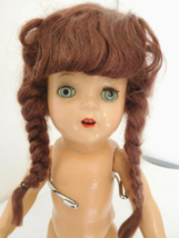Vintage 1930&#39;s Composition 13&quot; Girl w/Original Wig &amp; Tin Eyes - £15.89 GBP