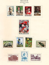 BELGIUM 1974 Very Fine Mint  Stamps Hinged on List - $3.45