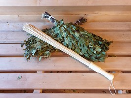 Sauna Bamboo massage broom 1 pieces. Natural 100% - £21.71 GBP