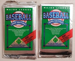 1990 Upper Deck Baseball Cards Lot of 2 (Two) Sealed Unopened Packs n - £12.31 GBP