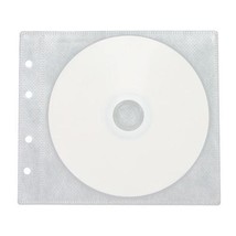 100 Cd/Dvd Double-Sided 2 Discs Refill Plastic Sleeve White - £12.74 GBP