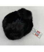 Vintage Soviet Black Real Fur Ushanka Hat – Belka Fur Factory – USSR 197... - $59.39