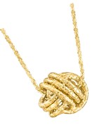 Italian 14kt Yellow Gold Textured Love Knot - £399.68 GBP