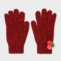 Paul Smith Women’s Wool Pom-Pom Flecked Gloves  Burgundy NWT - £23.49 GBP