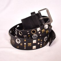 Bling Belt Black Western Rhinestone Studded Size L - £9.21 GBP