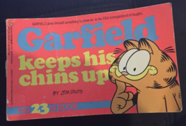 vintage 90&#39;s Garfield Keeps His Chins Up His 23rd Book By Jim Davis - £5.40 GBP