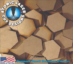 98mm Hex MDF Bases x3 Miniatures Hexagon - FAST FREE SHIPPING #1 USA SELLER - $7.91