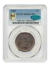 1851 1C PCGS/CAC MS66+BN - $4,481.40