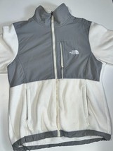 The North Face Full Zip Windbreaker Jacket Women&#39;s Large White/Gray Long Sleeve - £28.23 GBP