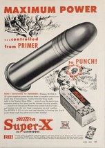 1952 Print Ad Western Super-X 22 Cartridges Hunter &amp; Coyote East Alton,IL - $19.78