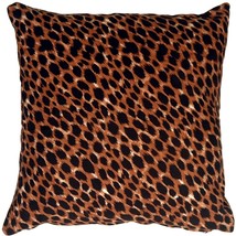 Cheetah Print Cotton Large Throw Pillow, with Polyfill Insert - £19.77 GBP