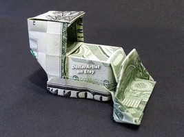 BULLDOZER Money Origami Dollar Bill Construction Vehicle Cash Sculptors ... - £31.25 GBP