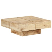 Coffee Table 80x80x28 cm Solid Mango Wood - £114.74 GBP