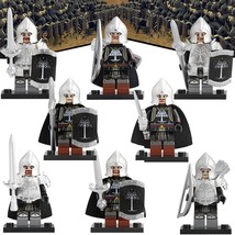 8pcs Lord of the Rings Minifigures Gondor Soldiers Spear Bowman Swords Infantry - £14.06 GBP