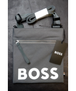 Hugo Boss Pixel Logo Recycled Material Med Gray Envelope Sling Shoulder Bag - £63.18 GBP