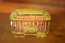 Vintage EFCCO San Francisco Trolley Car Porcelain Salt or Pepper Shaker JAPAN - £11.21 GBP