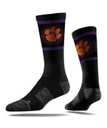 CLEMSON TIGERS Strideline NCAA Premium Team Crew Socks NEW Adult Size: M/L - £8.64 GBP