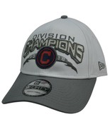 Cleveland Indians New Era 9FORTY MLB Division Champs 2T White &amp; Gray Hat... - £16.40 GBP