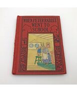 When Peter Rabbit Went To School Wee Books Almond 1935 vintage collectable - $461.39 MXN