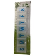 7 Day Pill Box Large Print Translucent Clear Blue Letters Medicine Box T... - $9.40