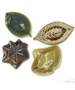 Set Of 4 Hand-Painted Italian Ceramic Leaf-Shaped Serving Dishes    24 - $20.27 CAD