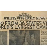 White&#39;s City Daily News Carlsbad Caverns Souvenir Newspaper New Mexico 1946 - £21.83 GBP