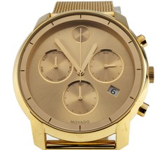 Movado Bold Men&#39;s Gold-Plated Chronograph Quartz Watch MB.01.1.34.6215 - £284.23 GBP
