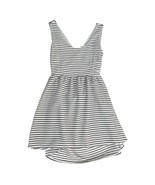 Lauren Conrad Women&#39;s White and Blue Striped Criss Cross Back Dress Size XL - $18.97 CAD