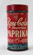 VINTAGE Antique Rose Color Paprika Hudson Tea &amp; Spice Tin - $34.64