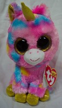 TY Beanie Boos BIG EYED FANTASIA COLORFUL UNICORN 6&quot; Plush STUFFED ANIMA... - £12.85 GBP