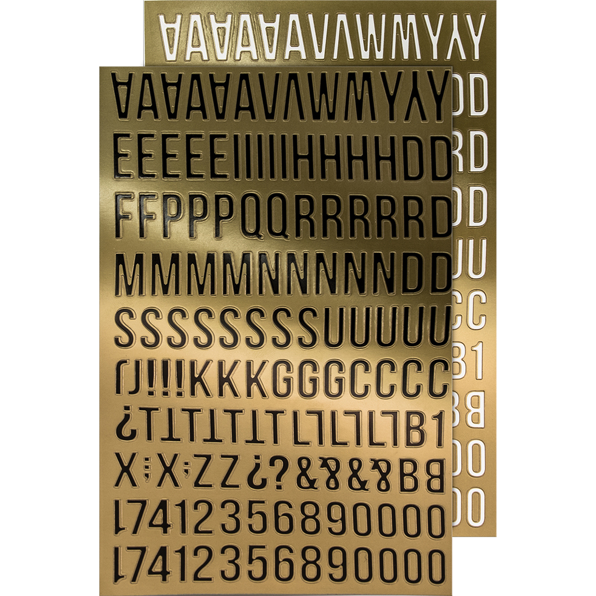 Advantus - Tim Holtz - Idea-ology Collection - Metallic Stickers - Alpha Gold - £13.57 GBP