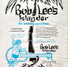 1971 Bob Lee&#39;s Islander Restaurant Boston Advertisement Lounge Tyler St ... - $570.90 MXN