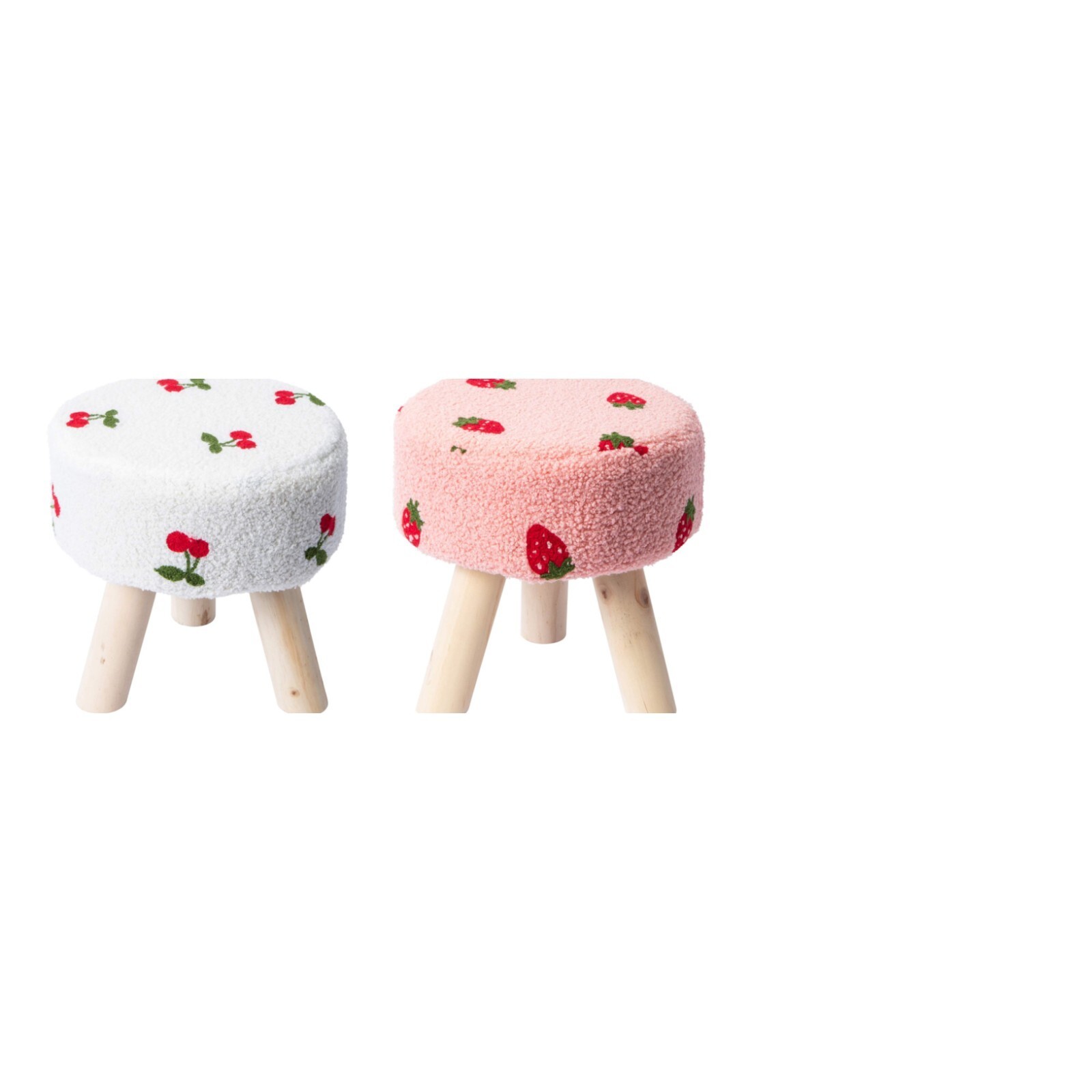 Sherpa Stool Pink or White New - $14.00