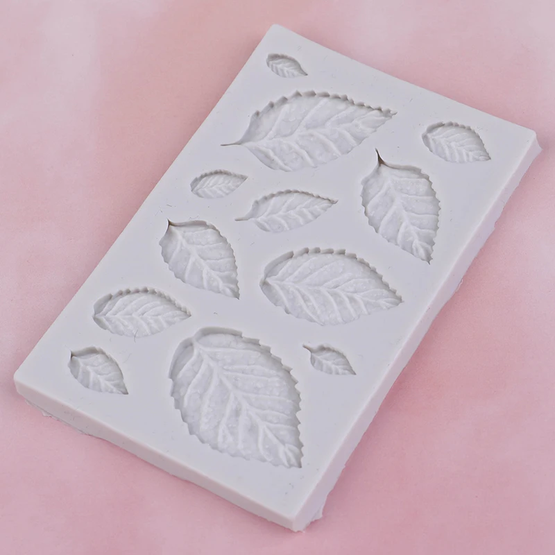 House Home Sugarcraft Leaves Silicone Mold Candy Polymer Clay Fondant Mold Cake  - £19.98 GBP