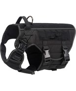 Tactical Dog Harness - No Pull Dog Harness - Military Dog Vest (Black,Si... - £22.83 GBP
