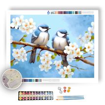 Lovebirds on a Whimsical Branch - Paint by Numbers - £23.69 GBP+